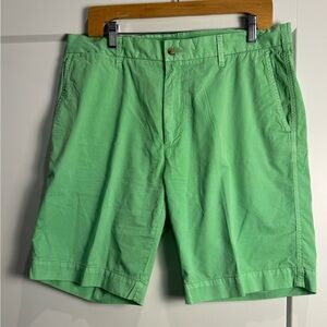 Polo Ralph Lauren Green Flat Front Shorts classic fit 100% cotton